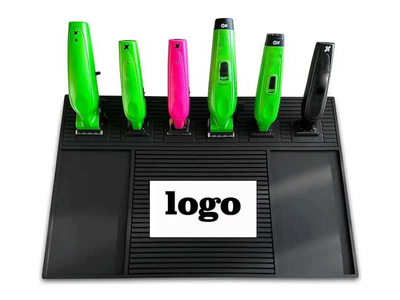 Customize Clippers Anti-Slip Flexible Rubber magnetic Mat for Stations Scissors Salon Tools