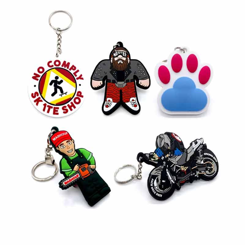 Custom 2d Soft Pvc Keychain Key Chain with logo